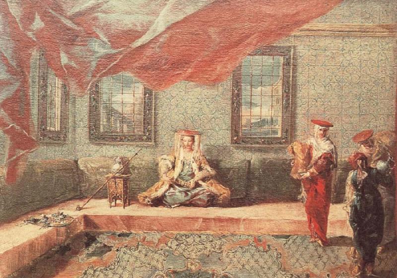 GUARDI, Gianantonio Scene in a Harem oil painting image